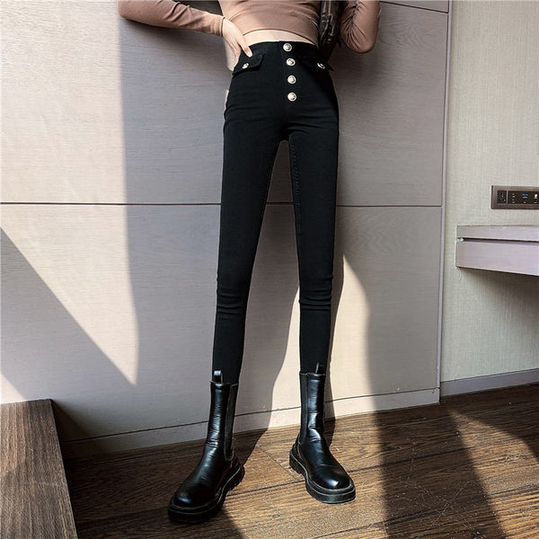 Igapäevased kõrge vöökohaga naiste retuusid – musta värvi