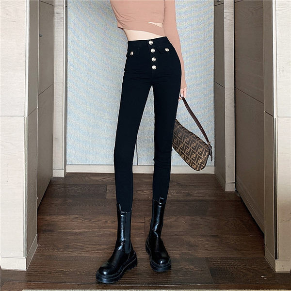 Igapäevased kõrge vöökohaga naiste retuusid – musta värvi