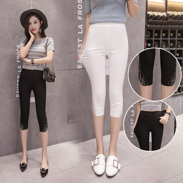 Naiste suvised retuusid 7/8 pikkuse ja pitsiga