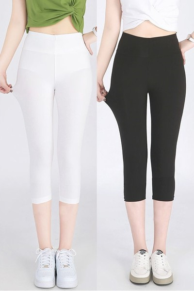 Naiste ühevärvilised kõrge vöökohaga retuusid mitmes värvitoonis