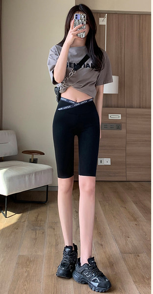 Γυναικείο αθλητικό κολάν 3/4 με ψηλή μέση