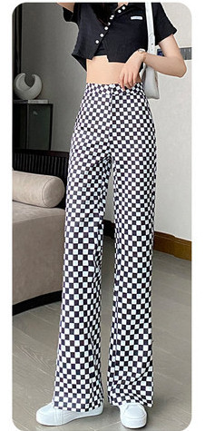 Igapäevased lõhikutega naiste ruudulised retuusid