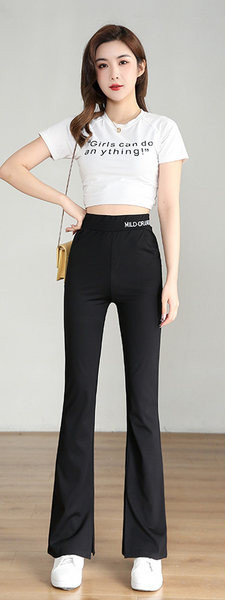 Uus, musta värvi lõhikutega naiste lõikekiilu mudel