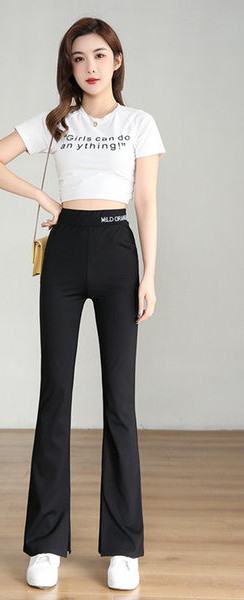 Uus, musta värvi lõhikutega naiste lõikekiilu mudel