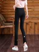 Εφαρμοσμένο γυναικείο κολάν  ψηλόμεσο - μαύρο χρώμα