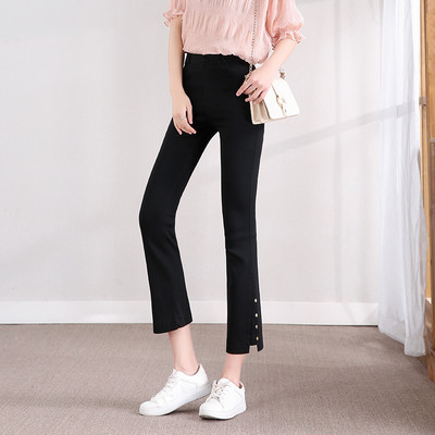 Naiste mustad Charlestoni nööpidega retuusid