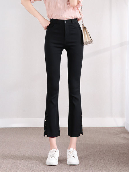 Naiste mustad Charlestoni nööpidega retuusid