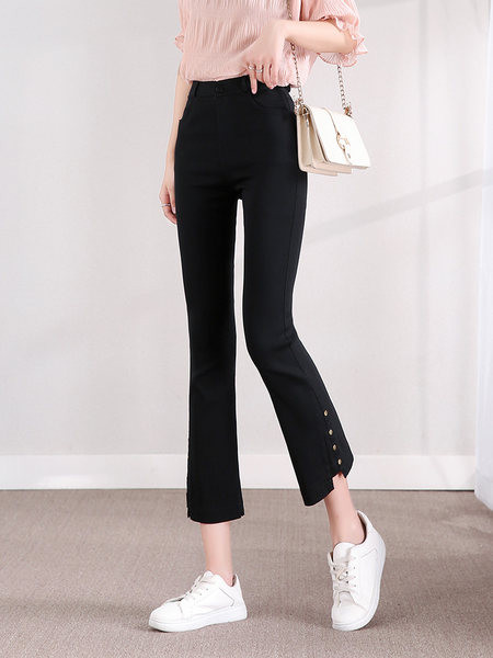 Naiste mustad Charlestoni nööpidega retuusid