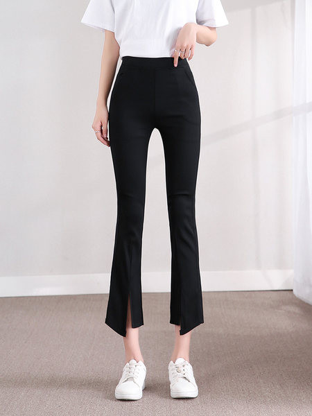 Uus kõrge vöökohaga naiste retuuside mudel - must värv