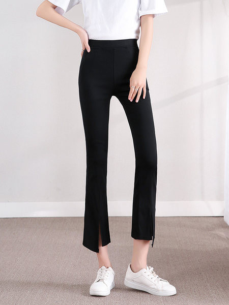 Uus kõrge vöökohaga naiste retuuside mudel - must värv