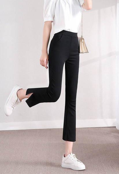 Moodsad lõhikute ja kõrge vöökohaga naiste retuusid