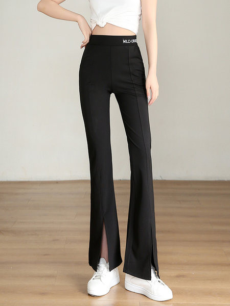 Naiste kõrge vöökohaga retuusid, millel on kiri - Charlestoni tüüpi