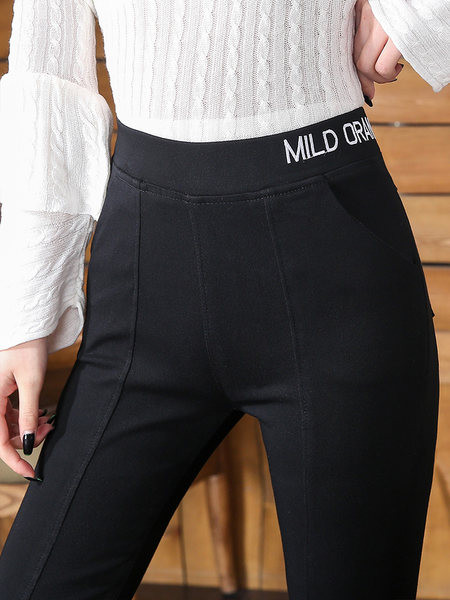 Νέο μοντέλο γυναικείο κολάν  με σκισίματα - μαύρο χρώμα