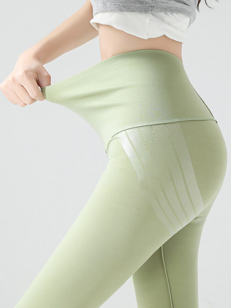 Bešavne elastične ženske tajice s visokim strukom