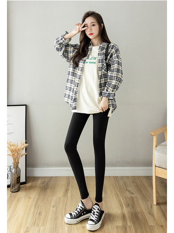 The leggings women wear autumn and winter new Korean version of the high waist hundreds of thin cotton nine points tight, small feet, autumn pants tide