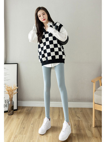 The leggings women wear autumn and winter new Korean version of the high waist hundreds of thin cotton nine points tight, small feet, autumn pants tide