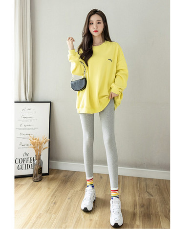 The leggings women wear autumn and winter new Korean version of the high waist hundreds of thin cotton nine points tight, small feet, autumn pants tide