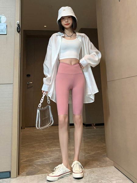 Naiste sportlikud 3/4 kõrge vöökohaga retuusid