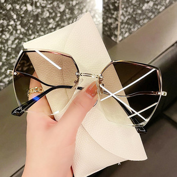 Дамски слънчеви очила с метална тънка рамка