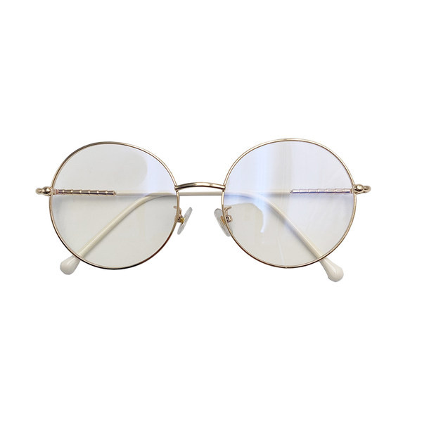 Naiste ümarad läbipaistva raamiga prillid