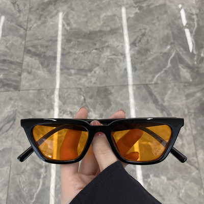 Moteriški katės akių akiniai nuo saulės plonais rėmeliais