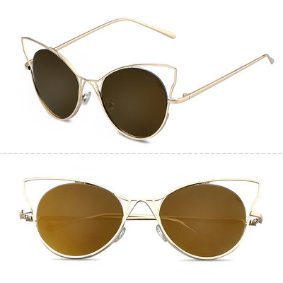 Ženske sunčane naočale s okruglim staklima i tankim metalnim okvirom