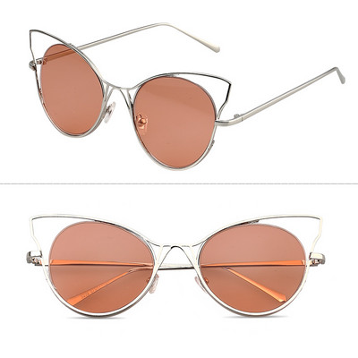 Ženske sunčane naočale s okruglim staklima i tankim metalnim okvirom
