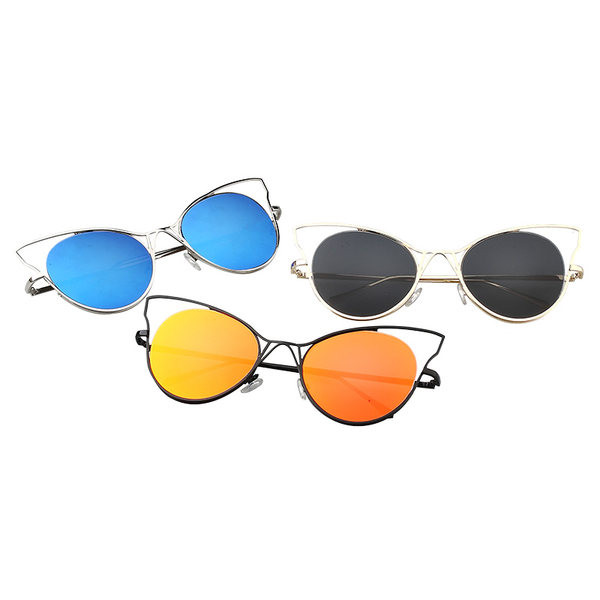 Ženske sunčane naočale s okruglim staklima i tankim metalnim okvirom