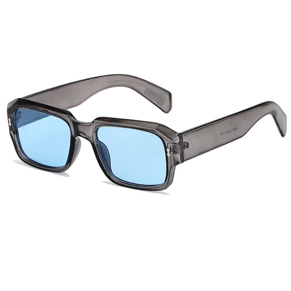 Μοντέρνα γυναικεία γυαλιά με ορθογώνιο σχήμα και φαρδύ πλαστικό σκελετό