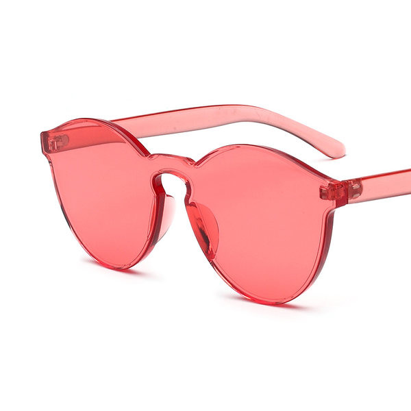 Γυναικεία χρωματιστά γυαλιά ηλίου με λεπτό πλαστικό σκελετό