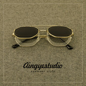 Ανδρικά γυαλιά ηλίου δύο στρώσεων με λεπτό μεταλλικό σκελετό