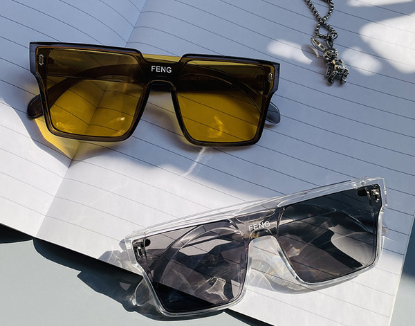 Naujas stačiakampio formos vyriškų akinių nuo saulės modelis