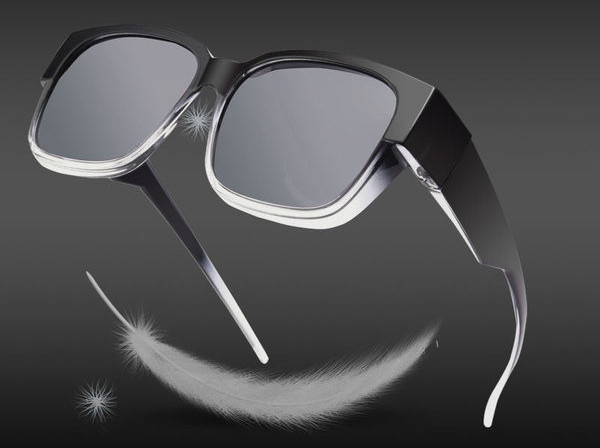 Laia plastikraamiga päikeseprillid