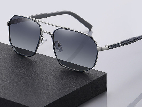 Polariseeritud meeste päikeseprillid õhukeste metallraamidega