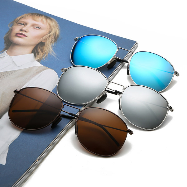 Ovaalse kuju ja õhukeste raamidega meeste päikeseprillid