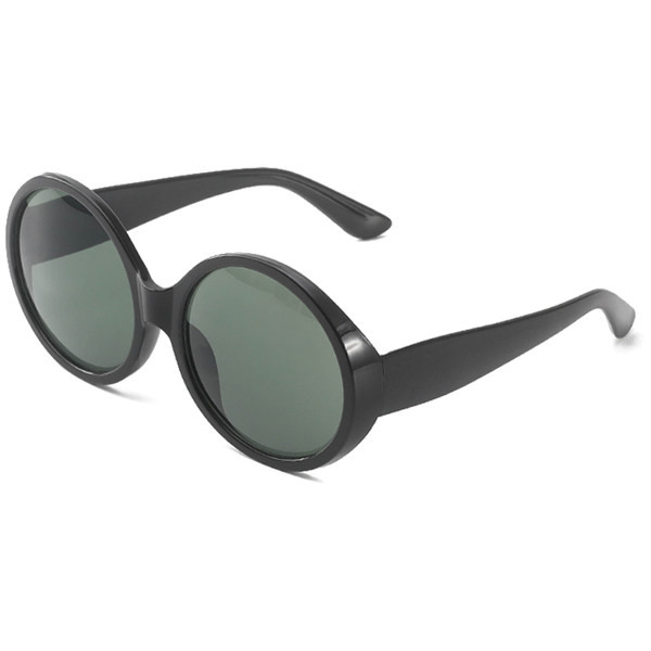 Ümarate klaaside ja plastikust värvilise raamiga päikeseprillid