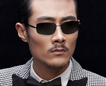 Νέο μοντέλο γυαλιά ηλίου με μεταλλικό σκελετό και τετράγωνο σχήμα για άνδρες