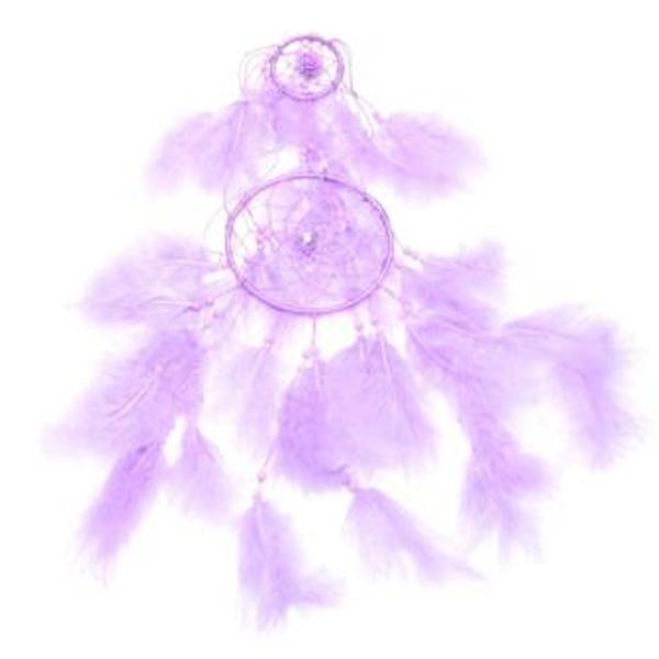 Капан за сънища , 2 кръга, Лилав, 55 см.