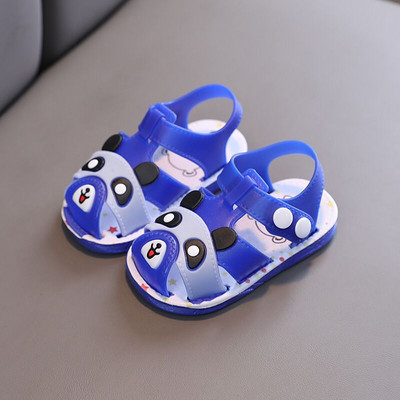 Детски сандали с апликация в четири цвята