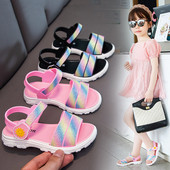 Детски сандали с лъскав ефект