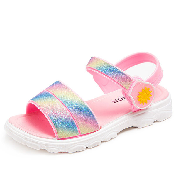 Детски сандали с лъскав ефект