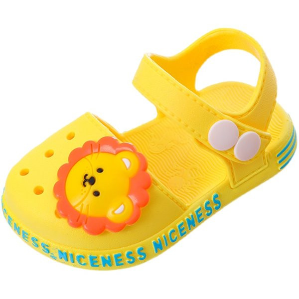 Детски гумени сандали с апликация и надпис 