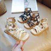 Детски сандали с равна подметка - три цвята