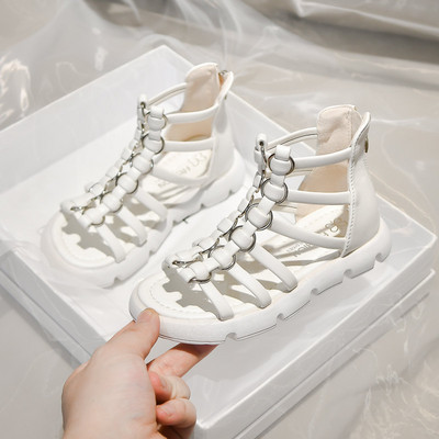 Нов модел детски летни сандали с равна подметка за момичета