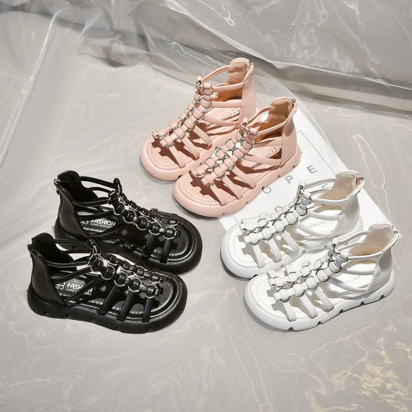 Нов модел детски летни сандали с равна подметка за момичета