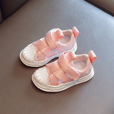 Детски текстилни сандали в два  цвята