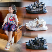 Laisvalaikės vaikiškos basutės su velcro užsegimu mergaitėms