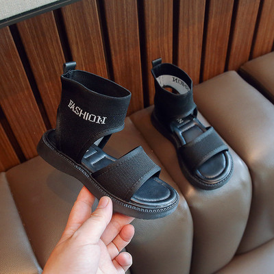 Ежедневни детски сандали с надпис за момичета