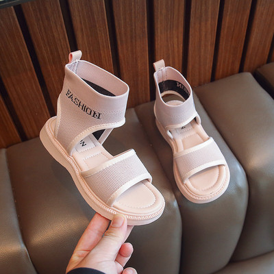 Ежедневни детски сандали с надпис за момичета