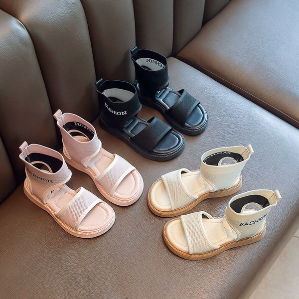 Ежедневни детски сандали с надпис за момичета